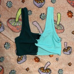 Two tone bralette - navy and light blue #bralette